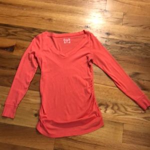 Maternity long sleeve tee small coral